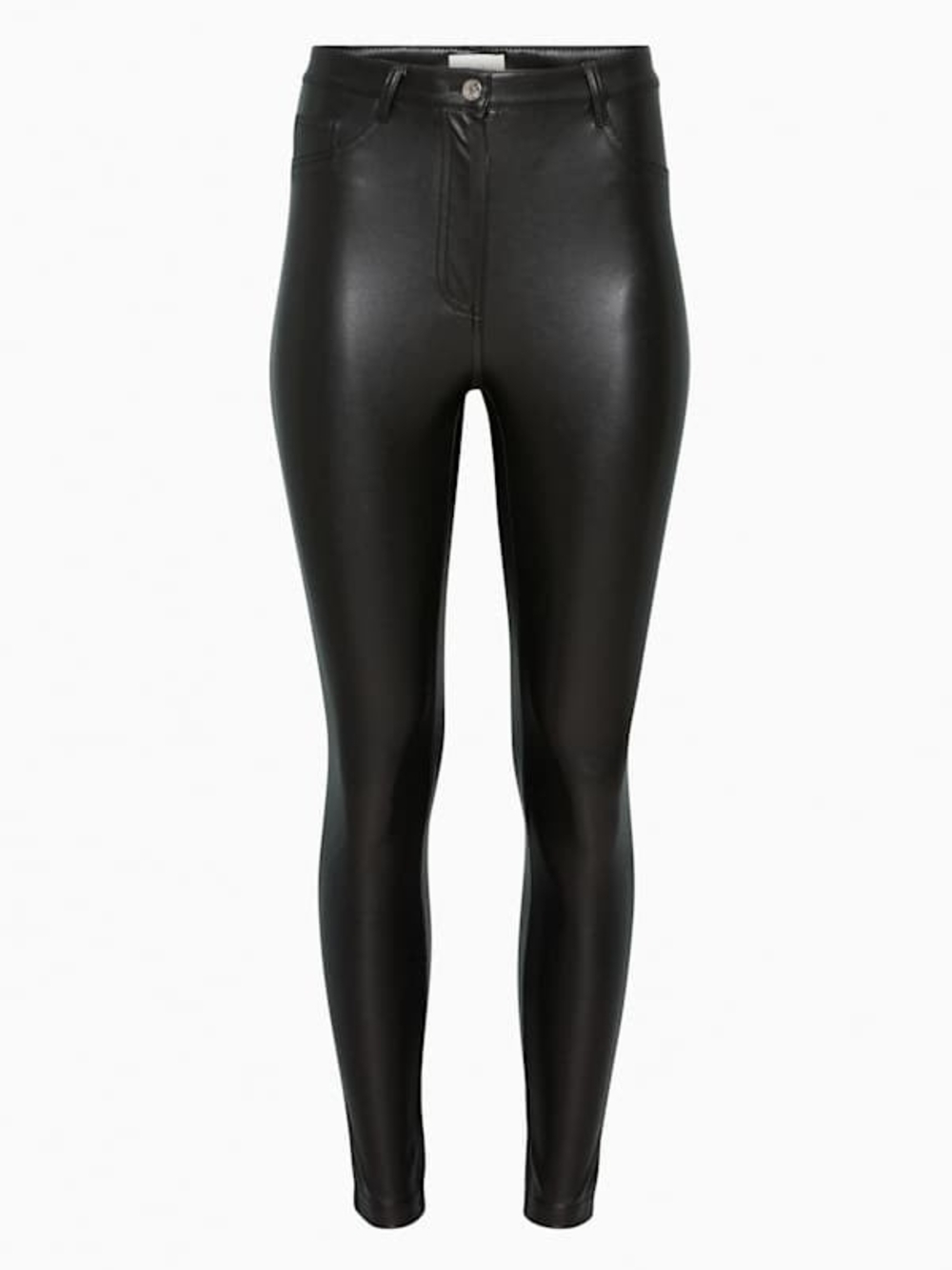 NWT Aritzia Wilfred Free Vegan Leather Charm Pants - Black Size 8